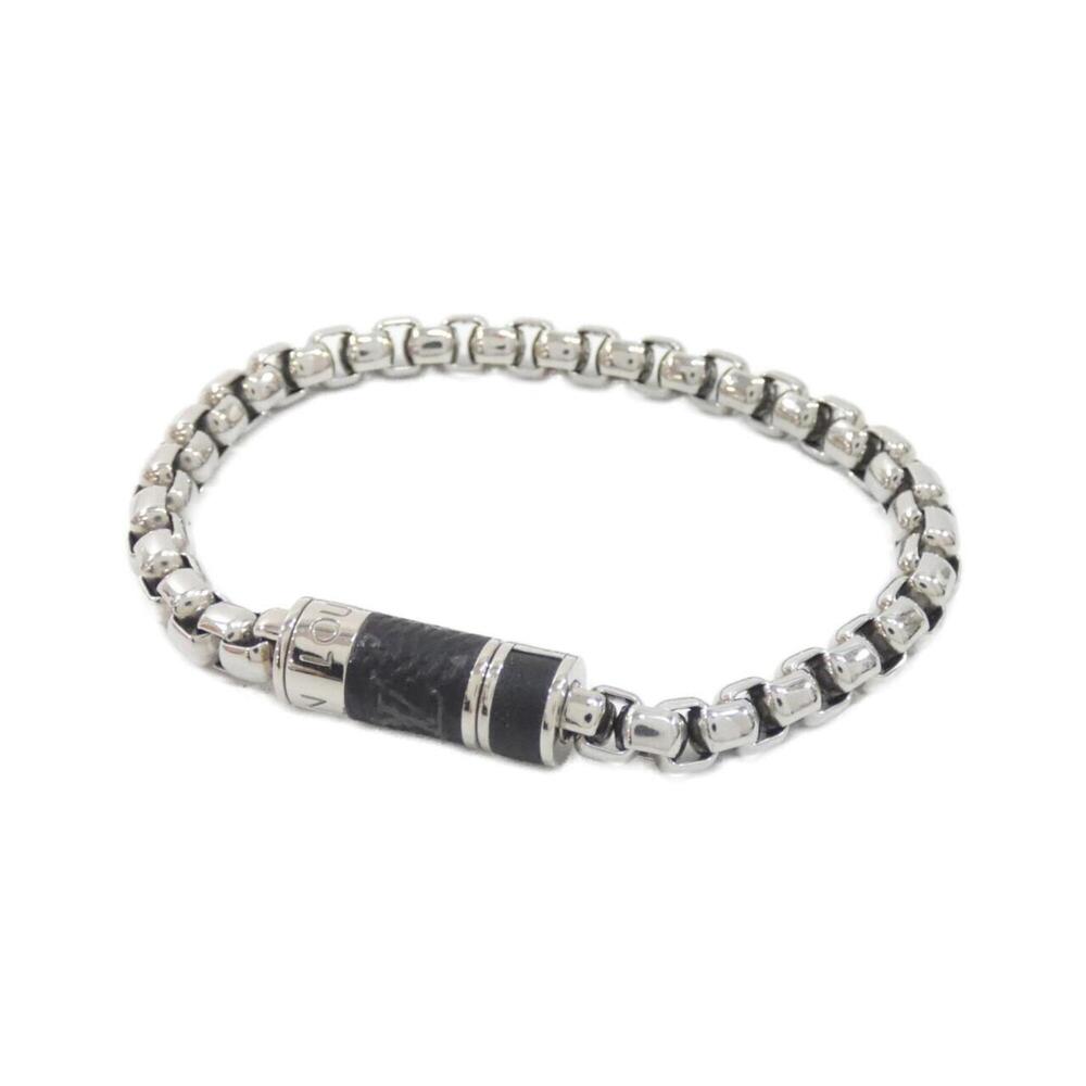 LOUIS VUITTON Black Monogram Charm Bracelet